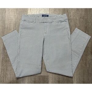 Old Navy 4 Reg Blue-Green Gingham Check Pixie Skinny Ankle Womens Pants Stretch